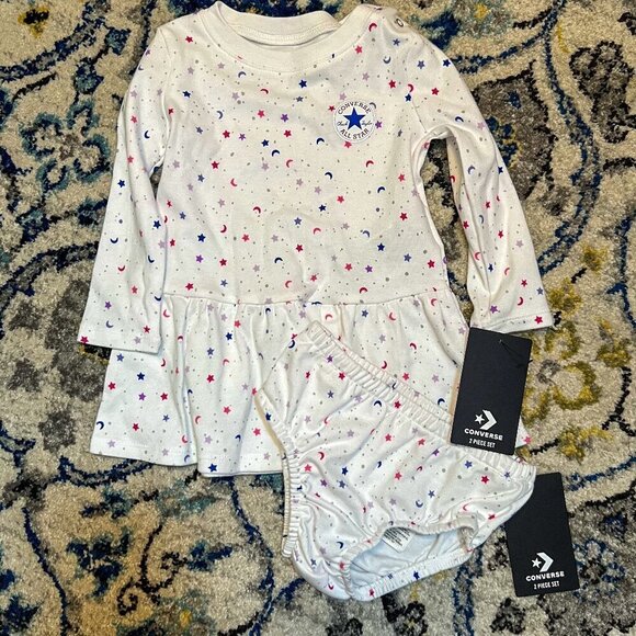 Converse Other - NWT Converse All Star Dress with Bloomers Size 18 Months